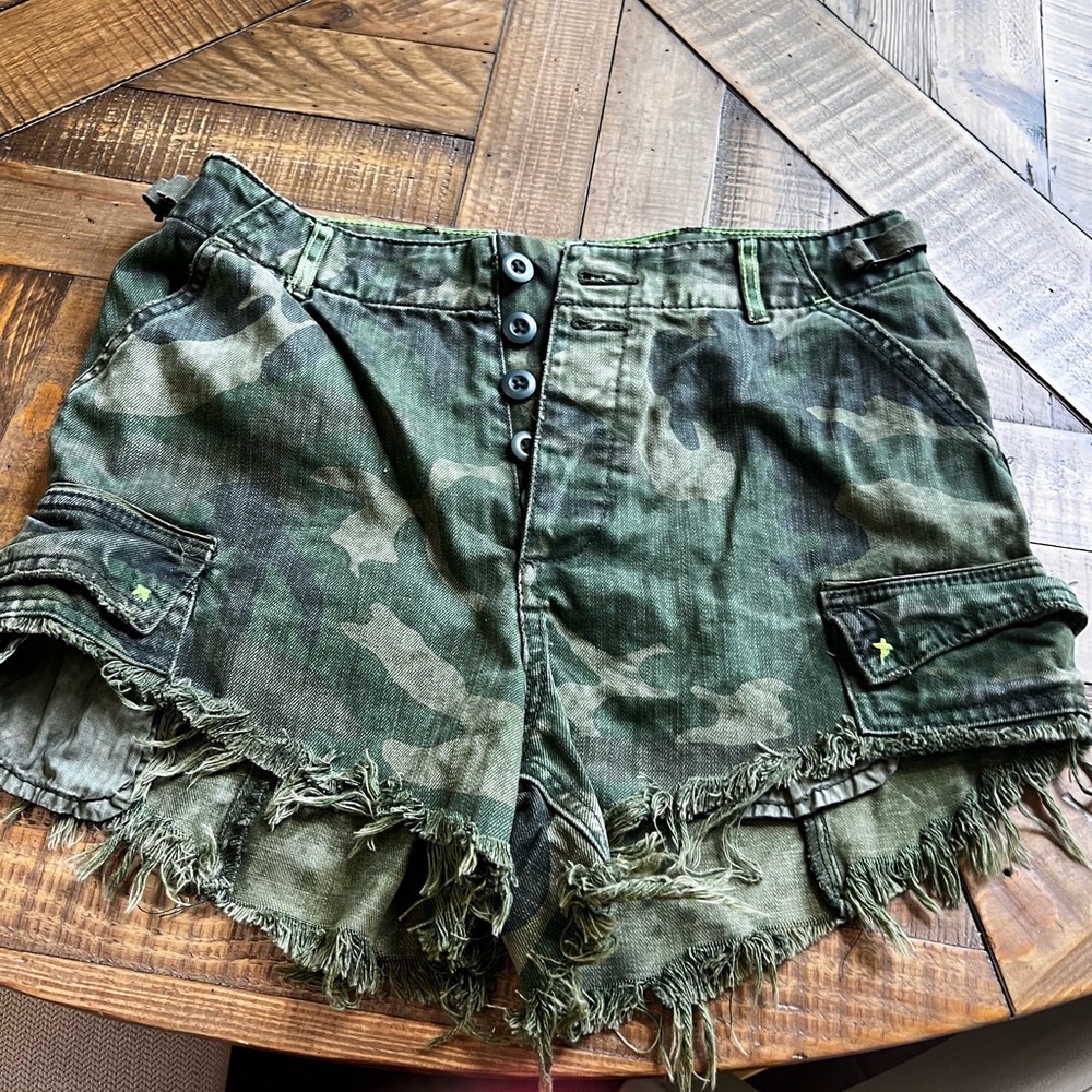 Free People Green Women's Cargo Shorts